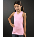 Girl's LA T V-Neck Racer Back Tank Top